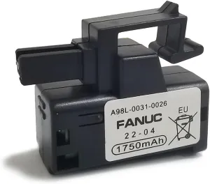1 Pack 3V 1750mAh FANUC A98L-0031-0026 PLC Battery, Replacement for FANUC A02B-0309-K102 CNC Machine Controler Battery