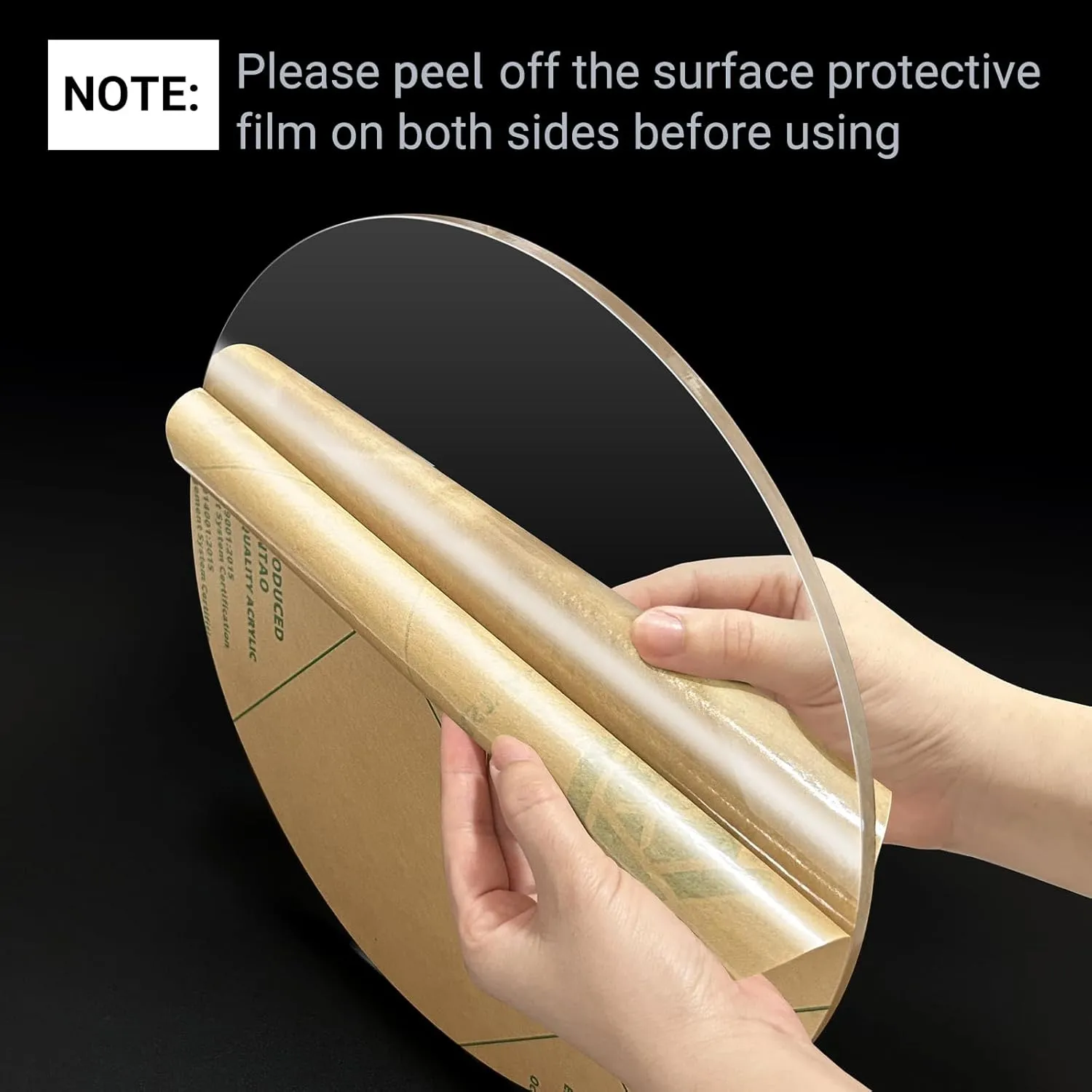 1 Pieces 1/4" Round Plexiglass Sheet, 14 Inch Diameter Clear Acrylic Circle, Round Cake Disk Acrylic Sheet, Plexiglass Table Top, Acrylic Backdrop