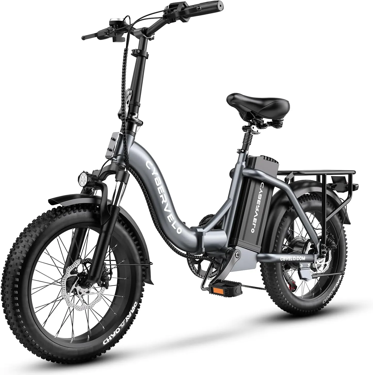 1000W Folding Electric Bike, 48V Large Removable Battery E Bike, 30 MPH, 80 Miles Max Range, 20" Fat Tire Electric Bike for Adults, Adult Electric Bicycles for Long