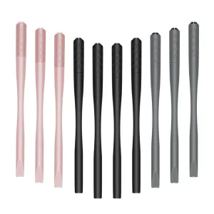 10Pcs Microblading Handles Disposable Manual Microblading Pen with Nano 18 U Shaped Blade Sterilized Microblade Holder for Eyebrow Lip Microblading Kit