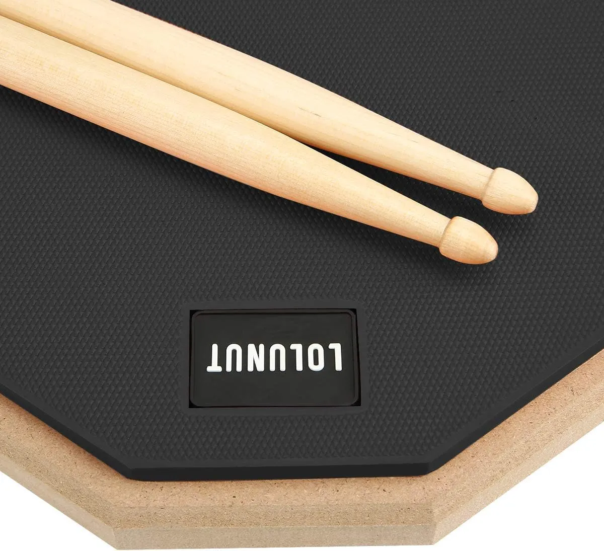 12 Inch Silent Drum Pad,Dumb Drum Beginner Rubber Practice Pad,with 5A Drum Sticks & Storage Bag(Black)
