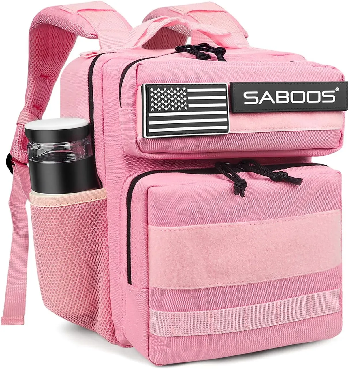 15L Travel Daypack Military Backpack Tactical Backpacks Molle Hiking Treeking Trips Work Gym Rucksack for Women Pink21L