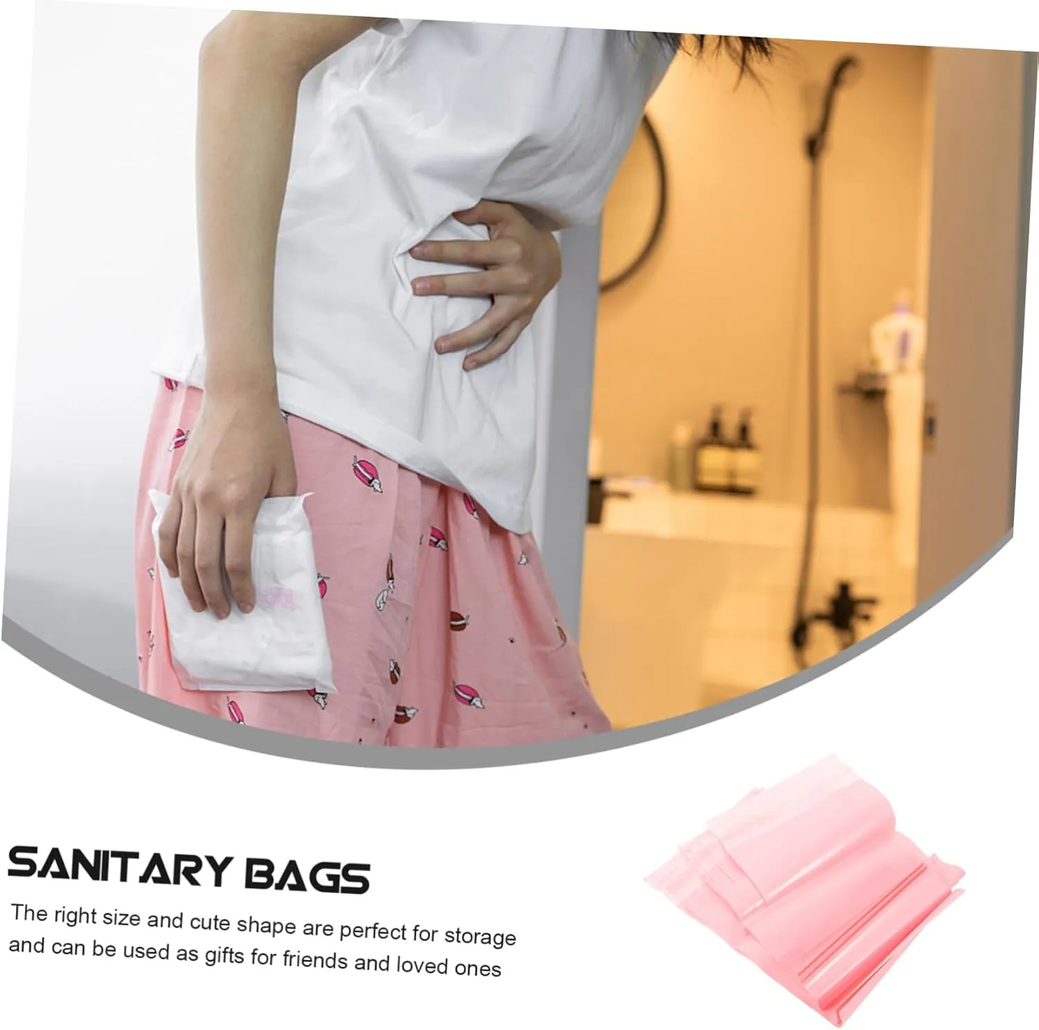 1set Disposable Sanitary Napkin Bags Feminine Disposal Bags Odor Sealing for Travel Outdoor Use for Period Products Essentials Storage 100pcs