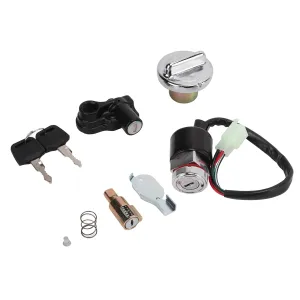 2 Key Ignition Switch Gas Cover Kit Replacement for Dax Skyteam 50c c 125c c Helmet Lock