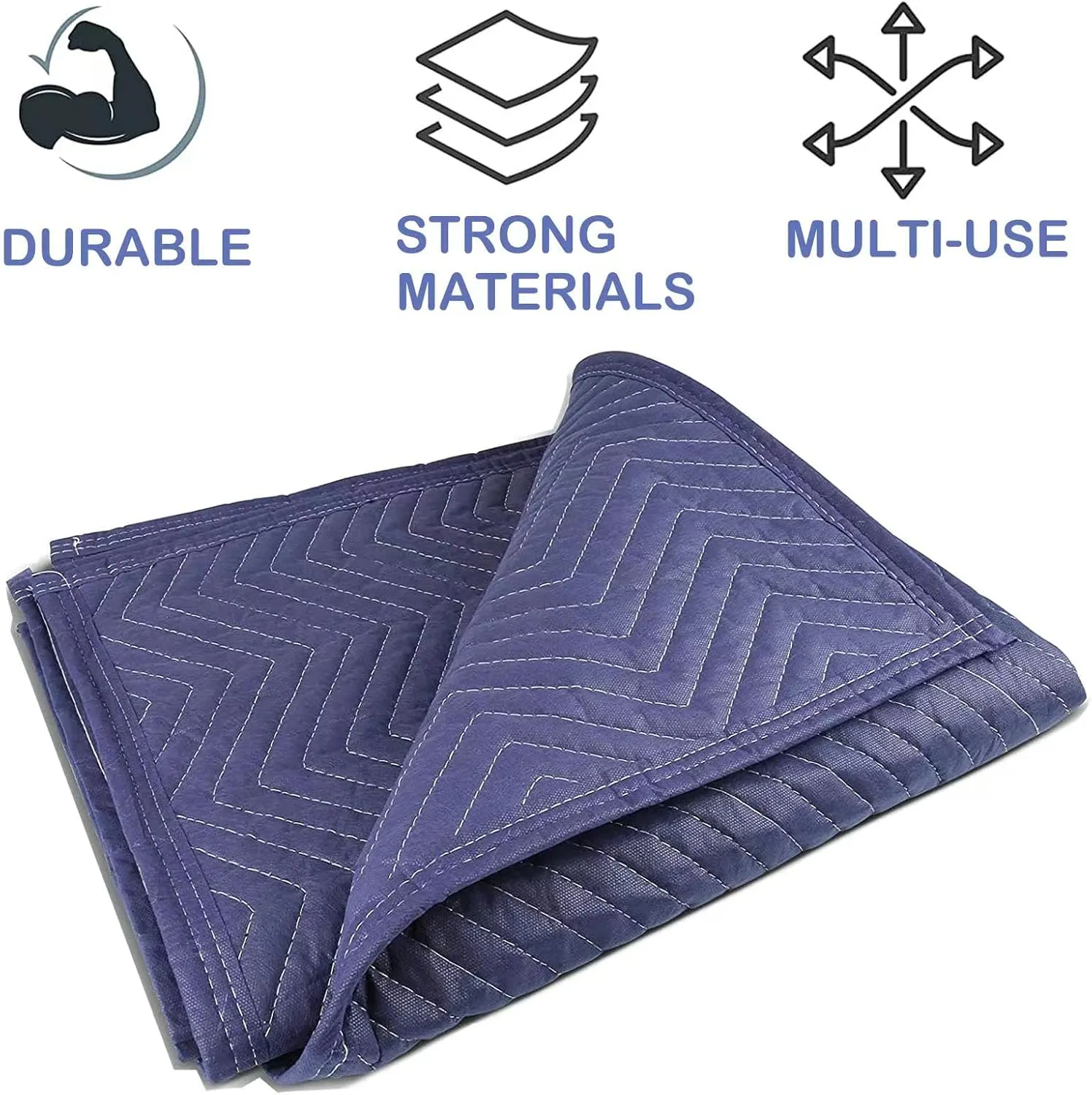 2 Moving Blankets 40"x 72" Heavy Duty Packing Blankets for Moving Shipping Thick Furniture Wrapping for Moving Supplies Professional Quilted Shipping Blankets
