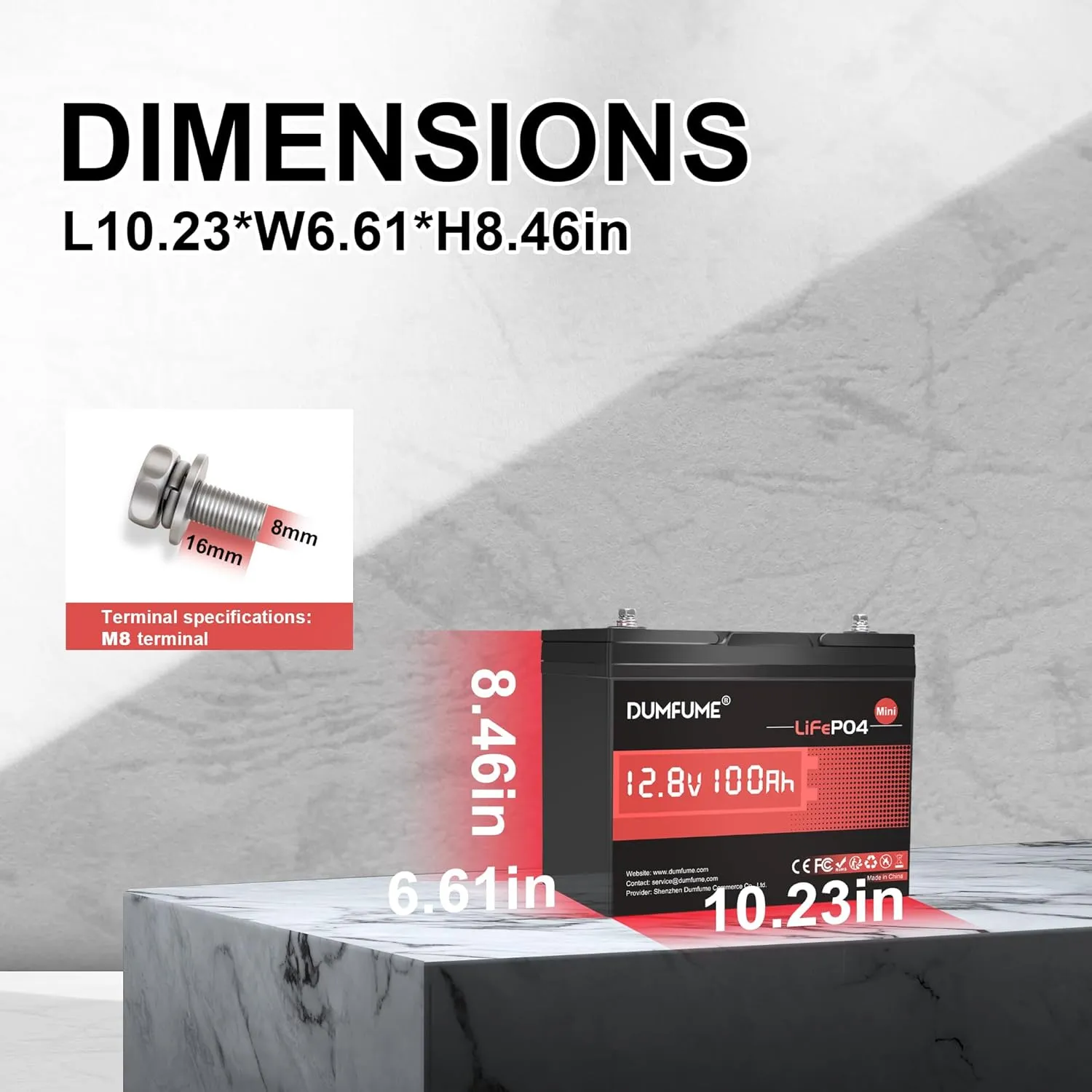 2 pack 12.8V 100Ah Mini LiFePO4 Lithium Battery, Built-in 100A BMS,1280Wh, Up to 6000  Cycles 10-Year Lifespan Perfect for RV, Solar, Marine and Home Energy Storage