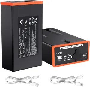 2-Pack 5000mAh Rechargeable Batteries Pack Replacement for Moultrie Power Mag Plus Lithium-Ion Battery Pack Compatible with Moultrie Edge Cellular Trail Camera EDGE, EDGE PRO, EDGE 2, EDGE 2 PRO