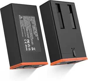 2 Pack Power Mag Battery Pack Compatible with Moultrie Edge Cellular Trail Camera 5000mAh Rechargeable Lithium Replacement Battery for Moultrie Edge, Edge PRO, Edge 2, Edge 2 PRO