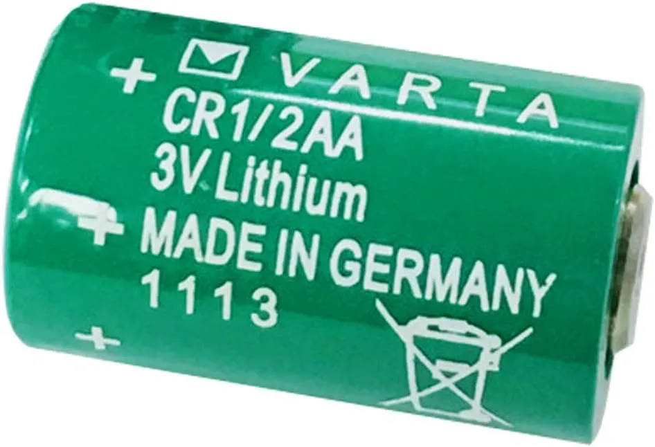 (2 Pack VARTA CR 1/2 AA Series Lithium Battery 950mAh Cylindrical Battery