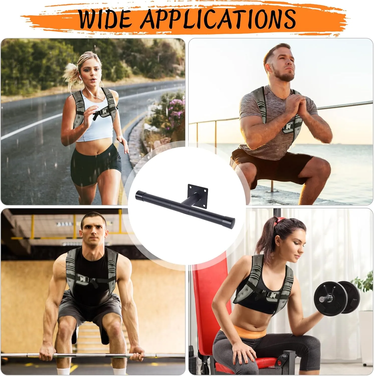 2 Pack Weight Vest Hanger, Weighted Vest Hanger Wall Mount,Weight Vest Wall Hangers, Heavy Duty Hangers for Weight Vests and Backpacks and Many Kinds of Weight Equipment