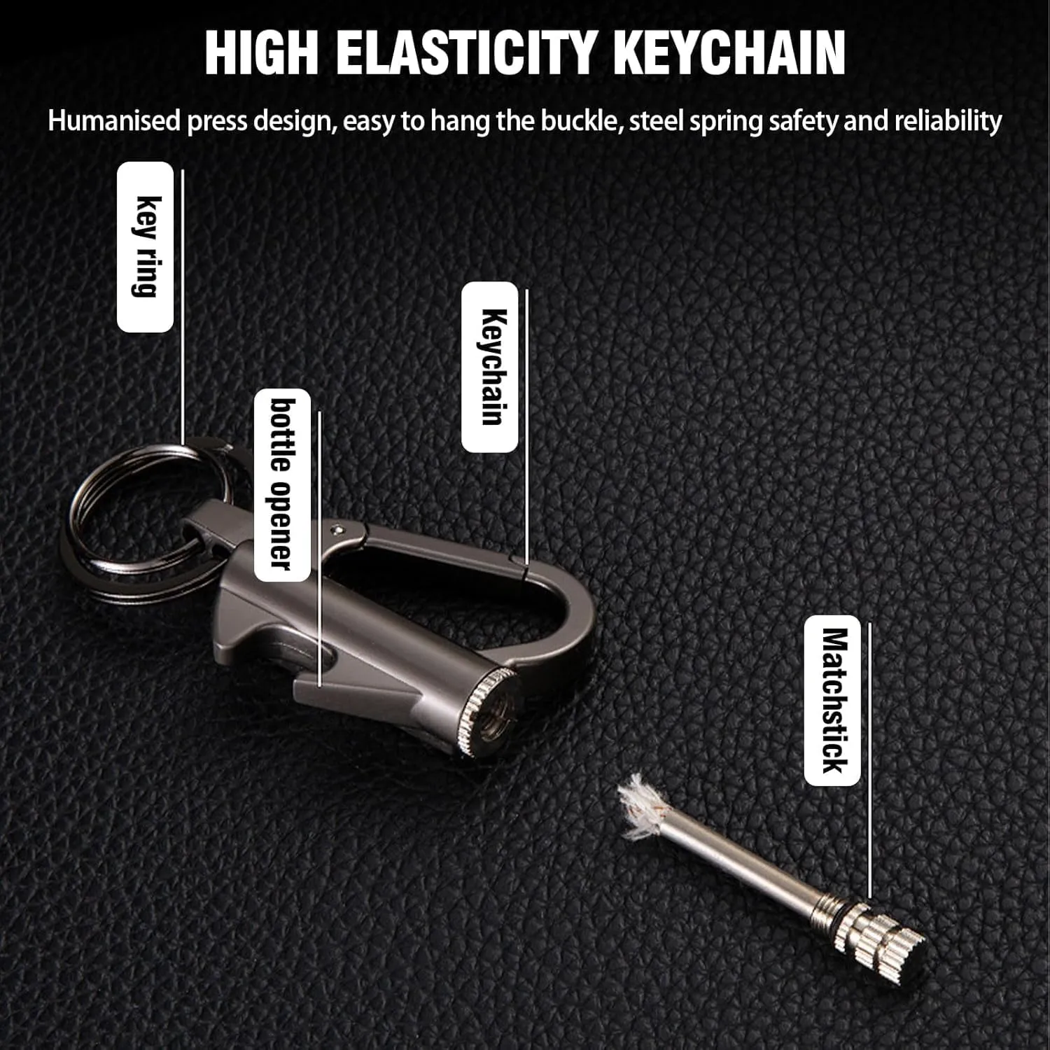 2 Pcs Metal Keychain Lighter,keychain lighter, Portable waterproof flint fire starter matches, for Outdoor Survival Gift