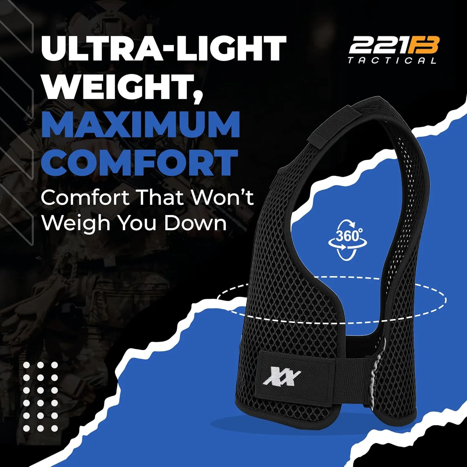 221B Tactical Maxx-Dri Vest 4.0 - Adjustable Lightweight Ventilation - Increased Airflow Beneath Vest and Tactical Gear