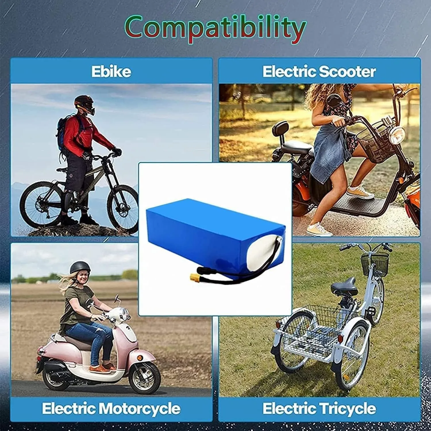 24V 36V 48V 8Ah-20Ah Ebike Battery 48V 20Ah 13S6P Electric Bicycle Battery Lithium Battery Pack for 250W-1000W Bike Motor