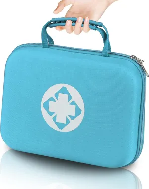 299Pcs Car First Aid Kit for Home Camping Travel Essentials First Aid Blue Bag Emegency Supplies Household Items for College Students YIDERBO