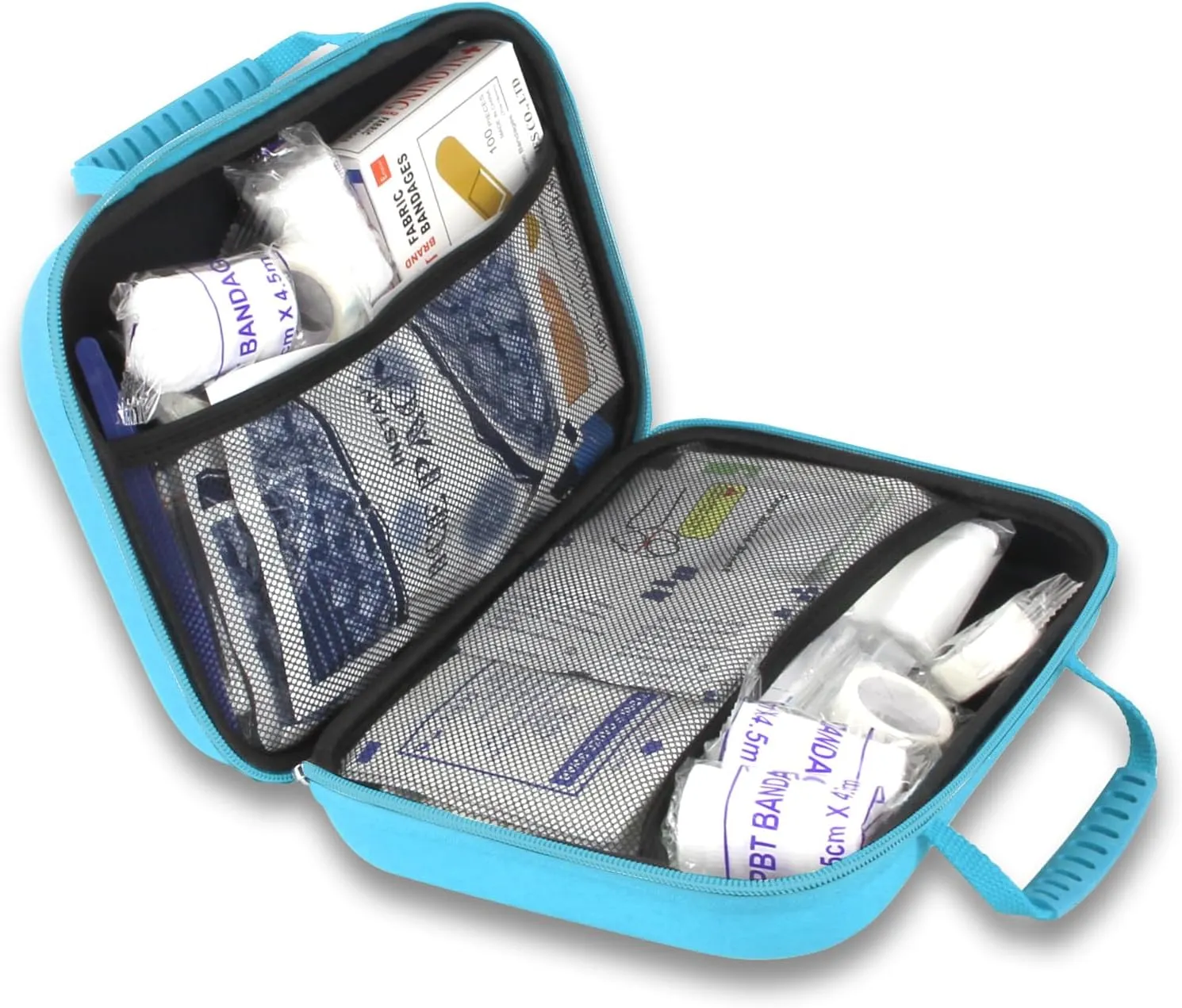 299Pcs Car First Aid Kit for Home Camping Travel Essentials First Aid Blue Bag Emegency Supplies Household Items for College Students YIDERBO