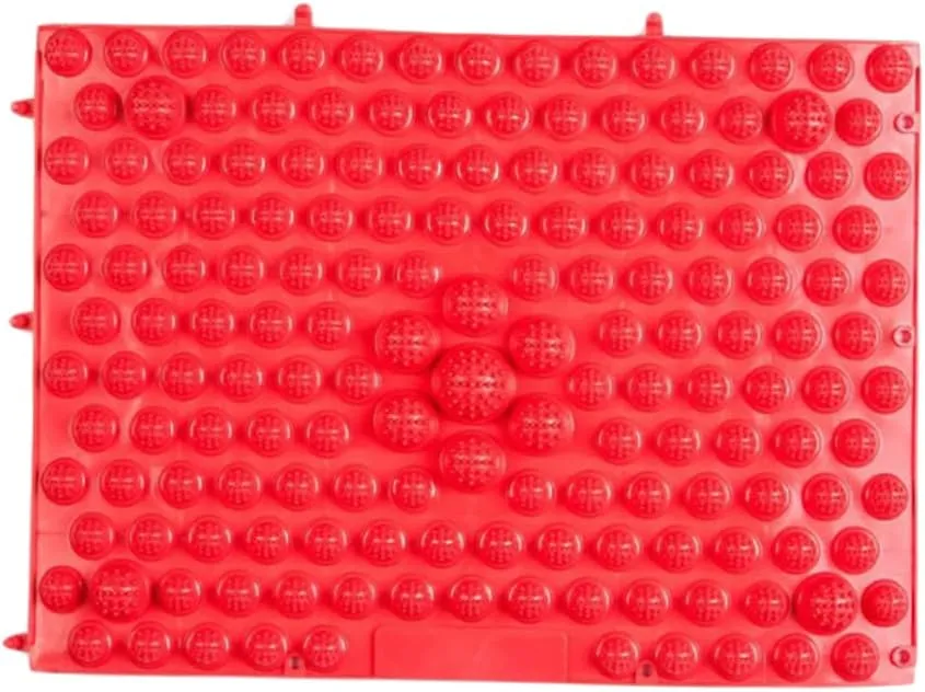2pcs Reflexology Foot Massager Mat Acupressure Massage Pad for Heel Arch Toes Durable Foot Massage Tool for Relaxation for Home Office Use Red