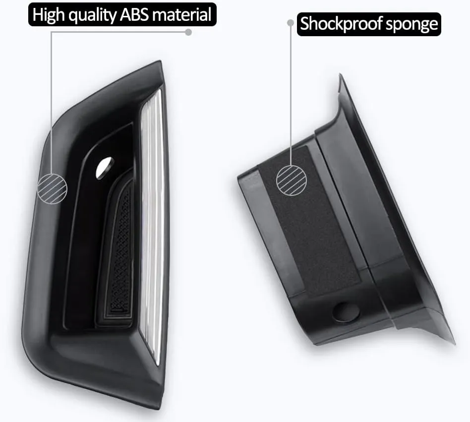 2pcs XT5 Front Side Door Handle Storage Box Holder Upgraded Door Armrest Organizer for Cadillac XT5 2023 2022 2021 2020 2019 2018 2017