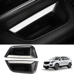 2pcs XT5 Front Side Door Handle Storage Box Holder Upgraded Door Armrest Organizer for Cadillac XT5 2023 2022 2021 2020 2019 2018 2017