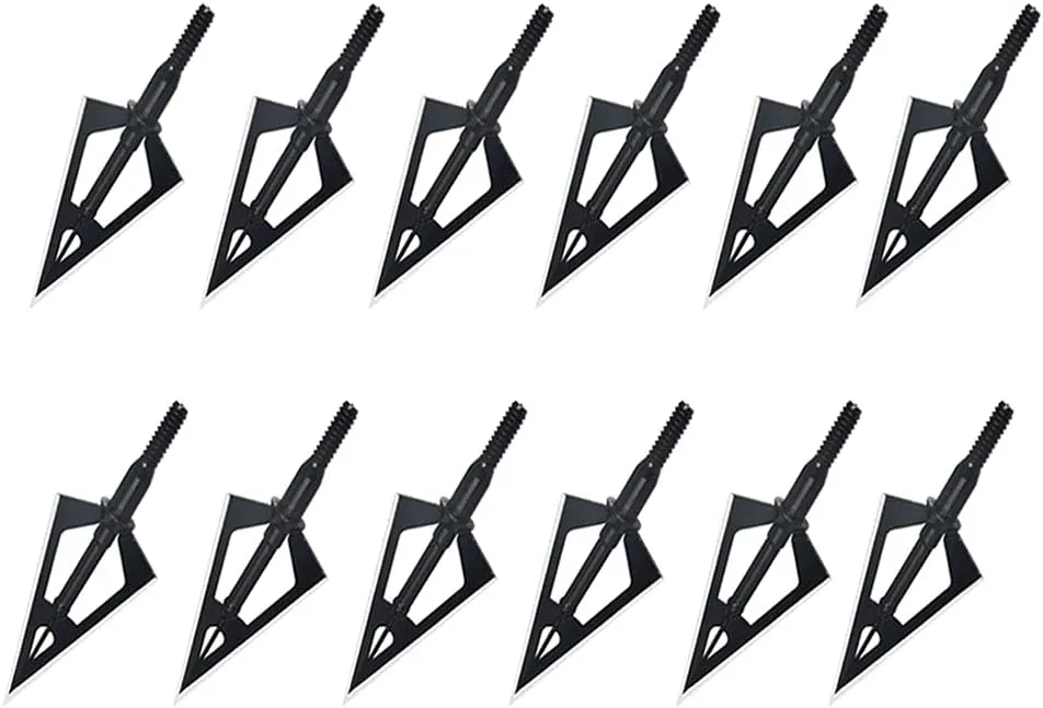 3 Blades Hunting Broadheads 100/125 Grains Screw-in Arrow Heads Arrow Tips Compatible with Crossbow and Compound Bow   1 PK Broadhead Storage Case