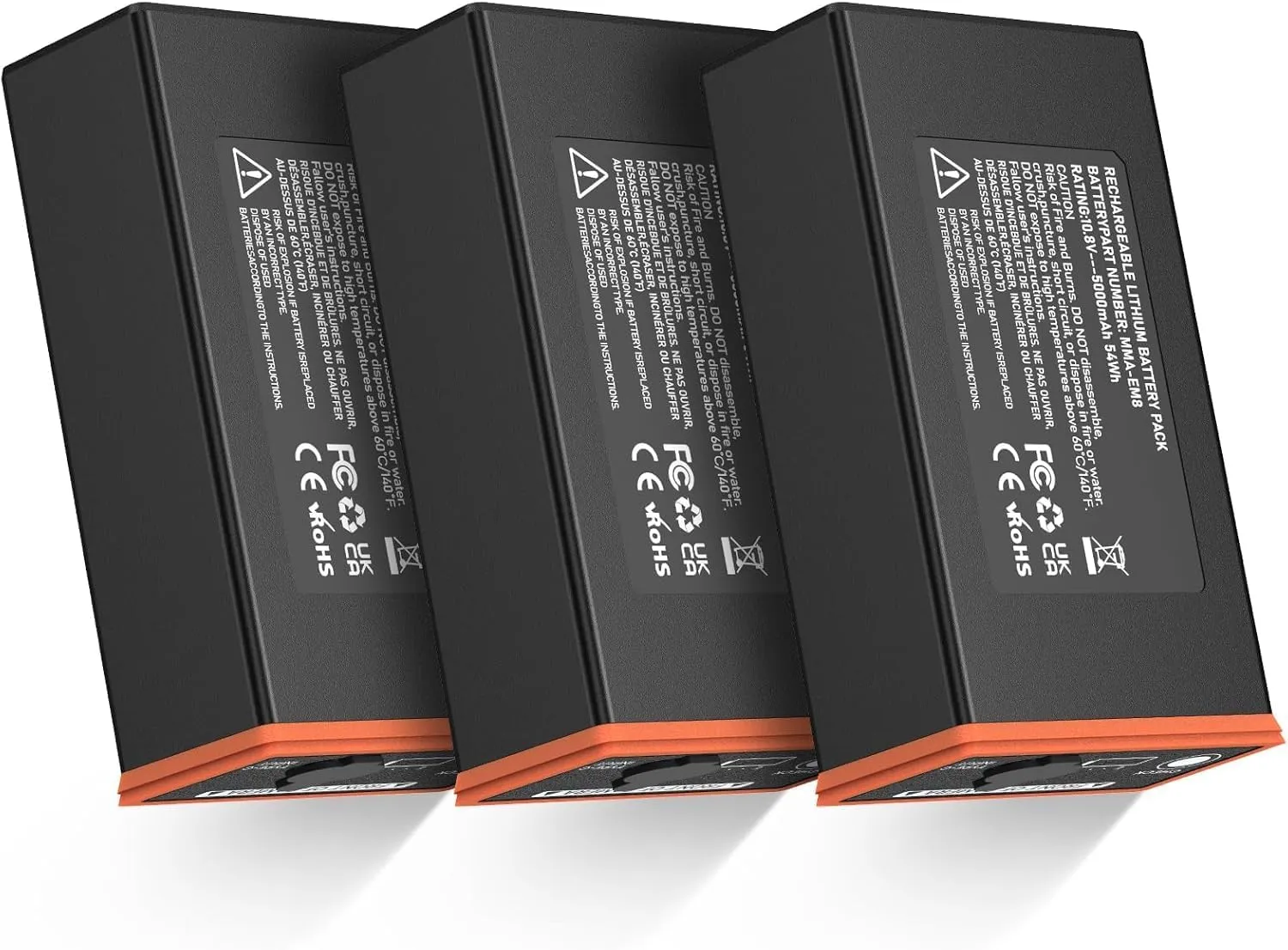 3 Pack Power Mag Battery Pack Compatible with Moultrie Edge Cellular Trail Camera 5000mAh Rechargeable Lithium Replacement Battery for Moultrie Edge, Edge PRO, Edge 2, Edge 2 PRO