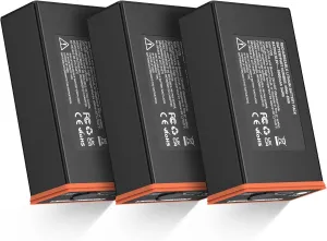 3 Pack Power Mag Battery Pack Compatible with Moultrie Edge Cellular Trail Camera 5000mAh Rechargeable Lithium Replacement Battery for Moultrie Edge, Edge PRO, Edge 2, Edge 2 PRO
