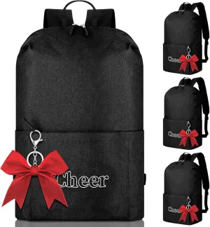 3 Set Cheer Backpack with Bow Keychain 3 Cheer Bag 3 Keychains Bulk for Cheerleaders Gifts Women