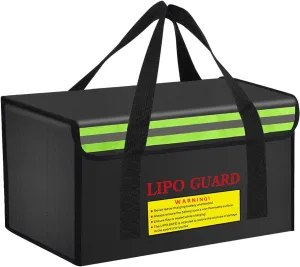 360 * 200 * 200mm Ebike Battery Safe Bag Fireproof Charging Bag Large Capatity for Lipo Battery Pack Storage Charging Transport, Home Office Travel Fireproof Safe Storage Pouch