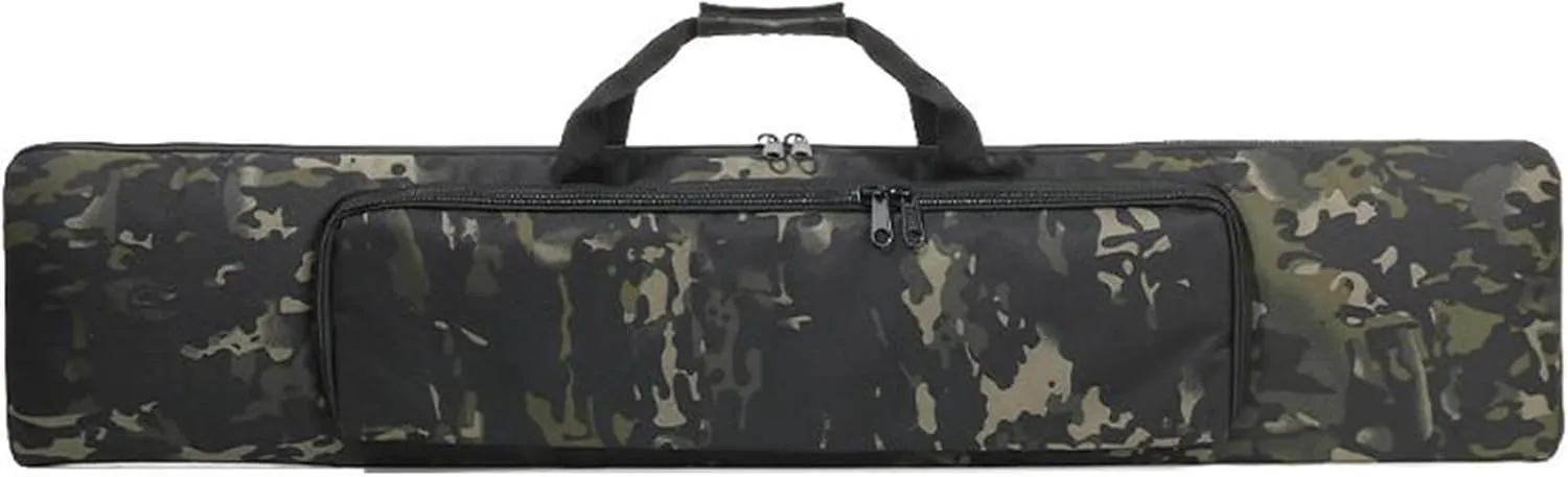 39/47 inch Double Rifle Case Soft Bag Gun Case, Soft Shotgun Carrying Range Bag, with Lockable Zipper and Backpack Strap, for Outdoor Hunting Shooting Range