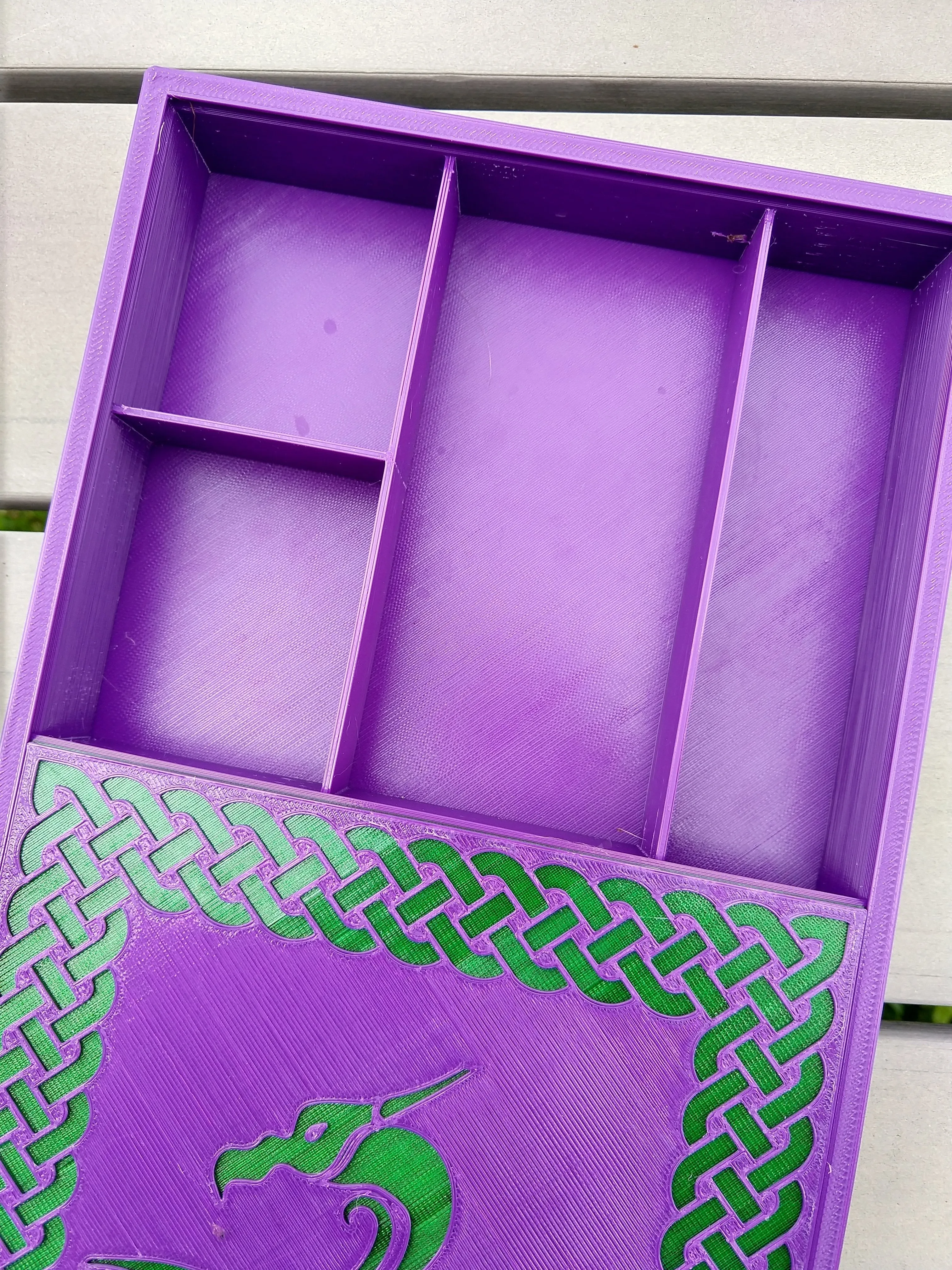 3D printed Notions Box--Celtic Tree