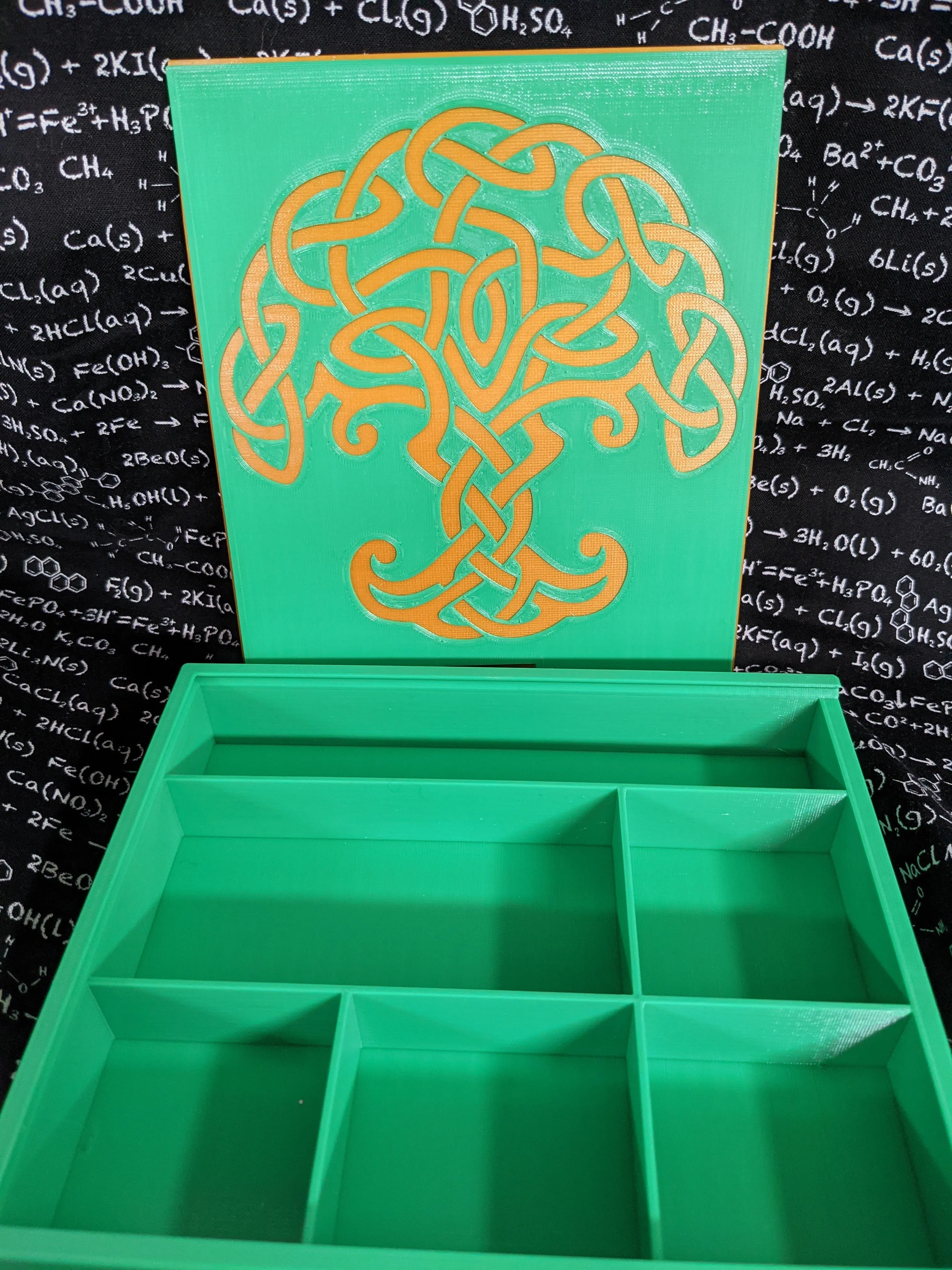 3D printed Notions Box--Celtic Tree
