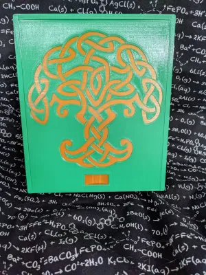 3D printed Notions Box--Celtic Tree