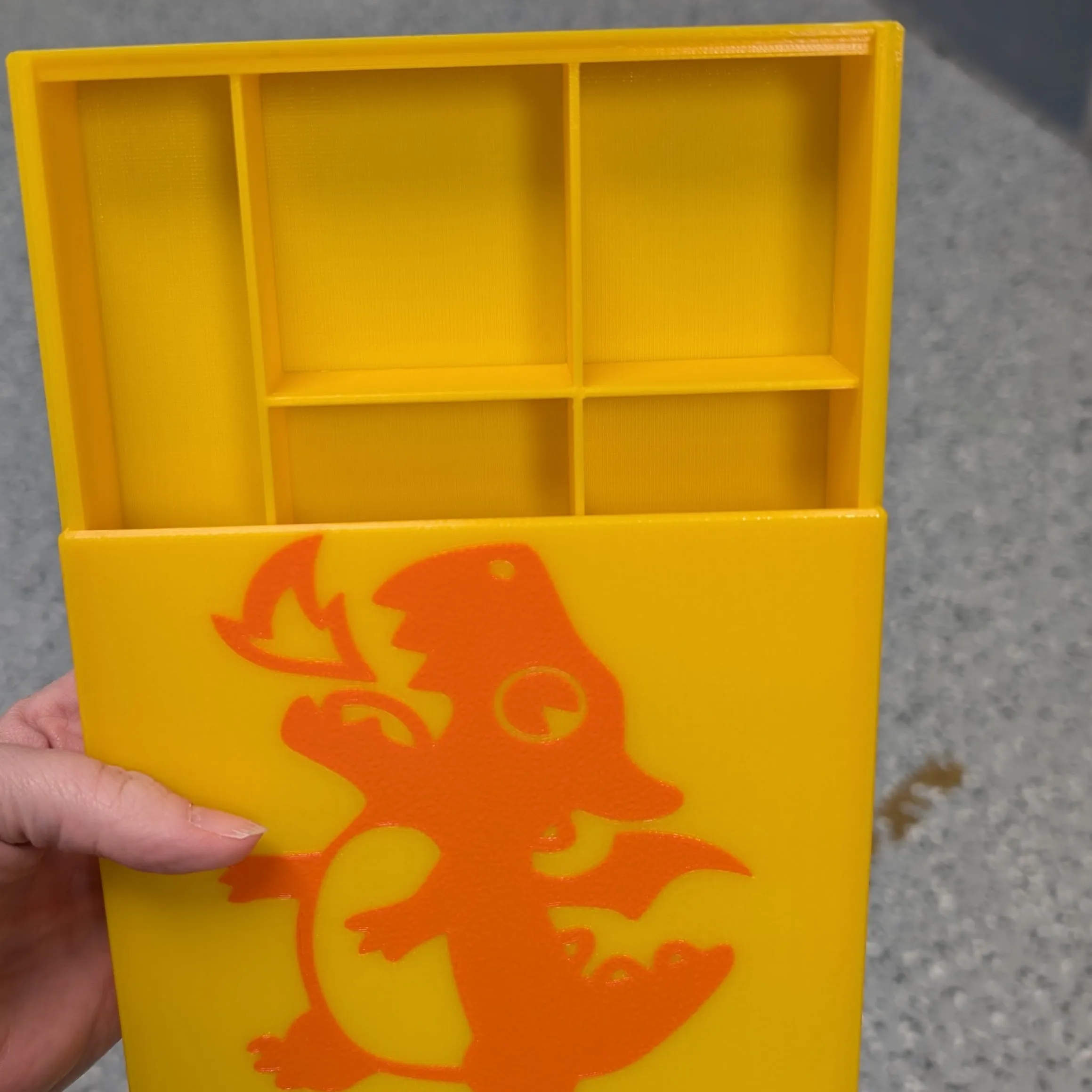 3D printed Notions Box--Fearsome Baby Dragon