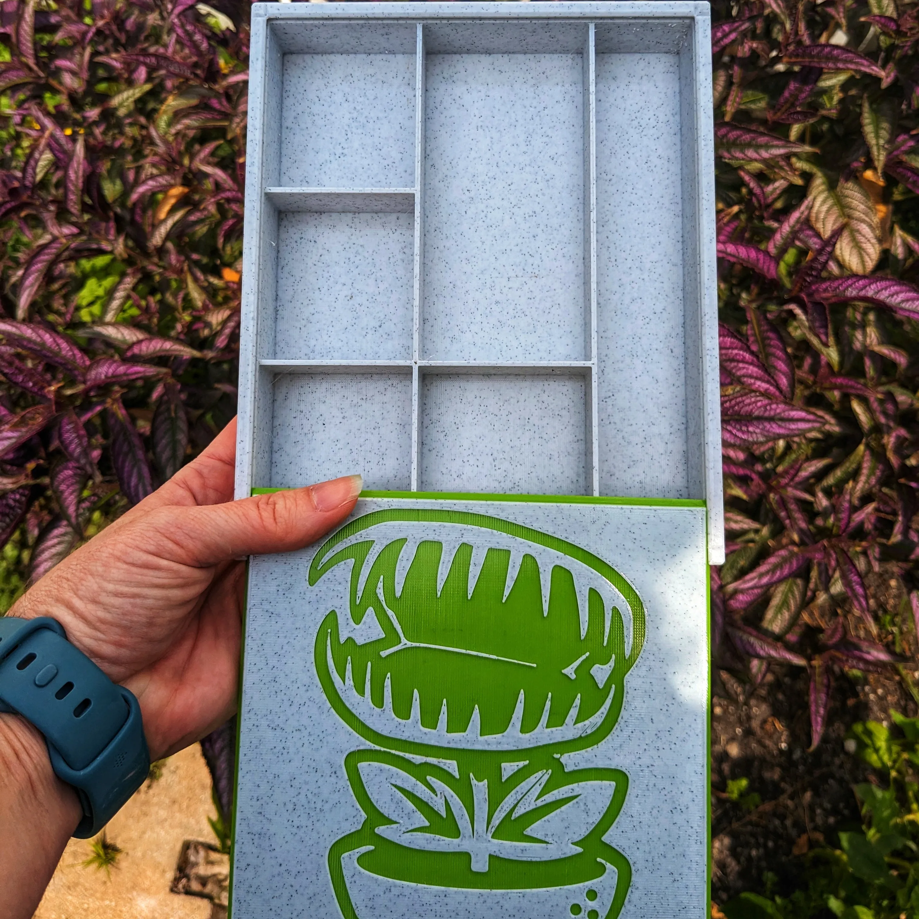 3D printed Notions Box--Feed me Seymour