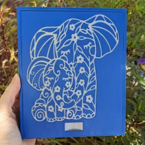 3D printed Notions Box--Mama and Baby Elephant