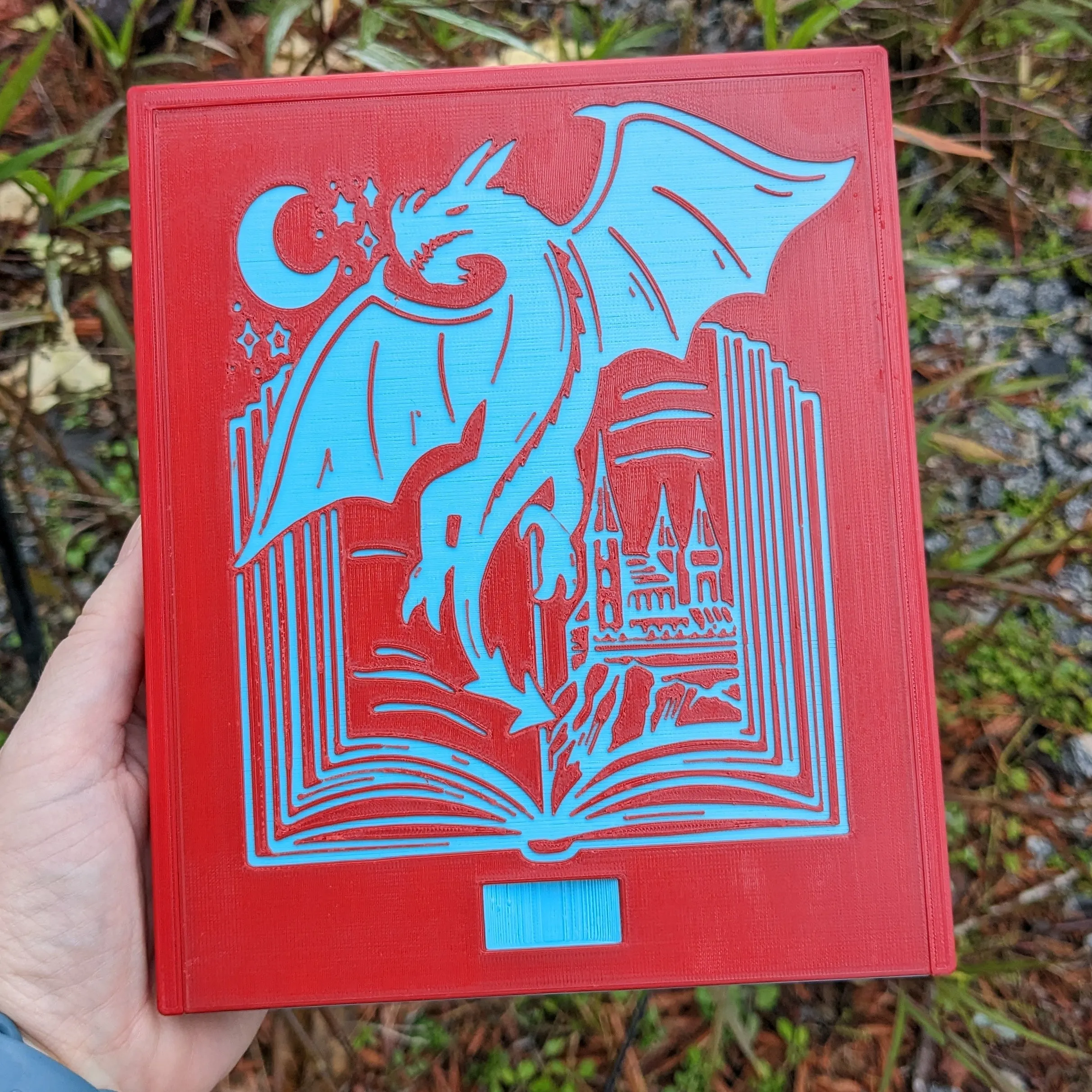 3D printed Notions Box--Power of Reading: Dragon flight