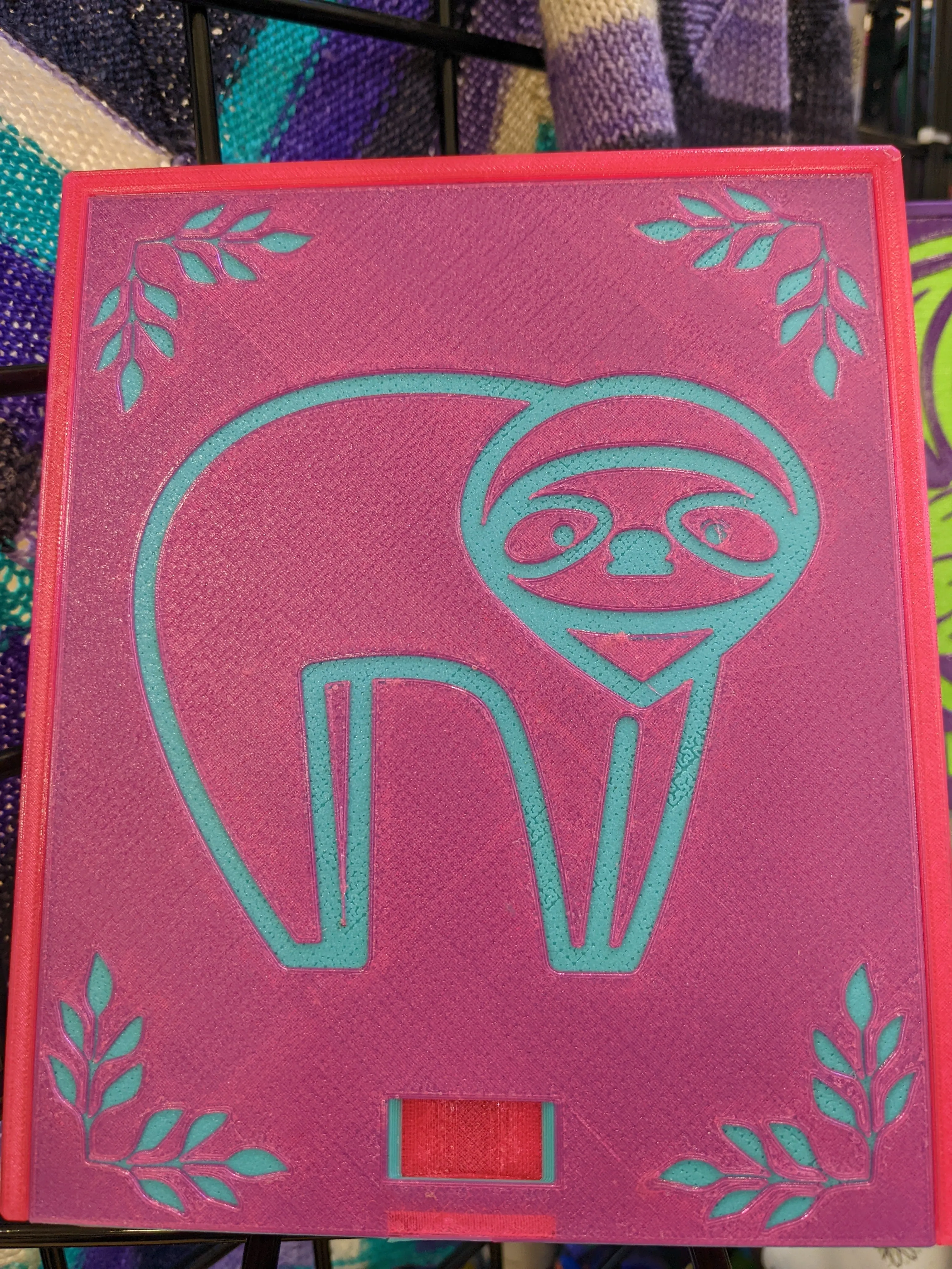 3D printed Notions Box--Sloth