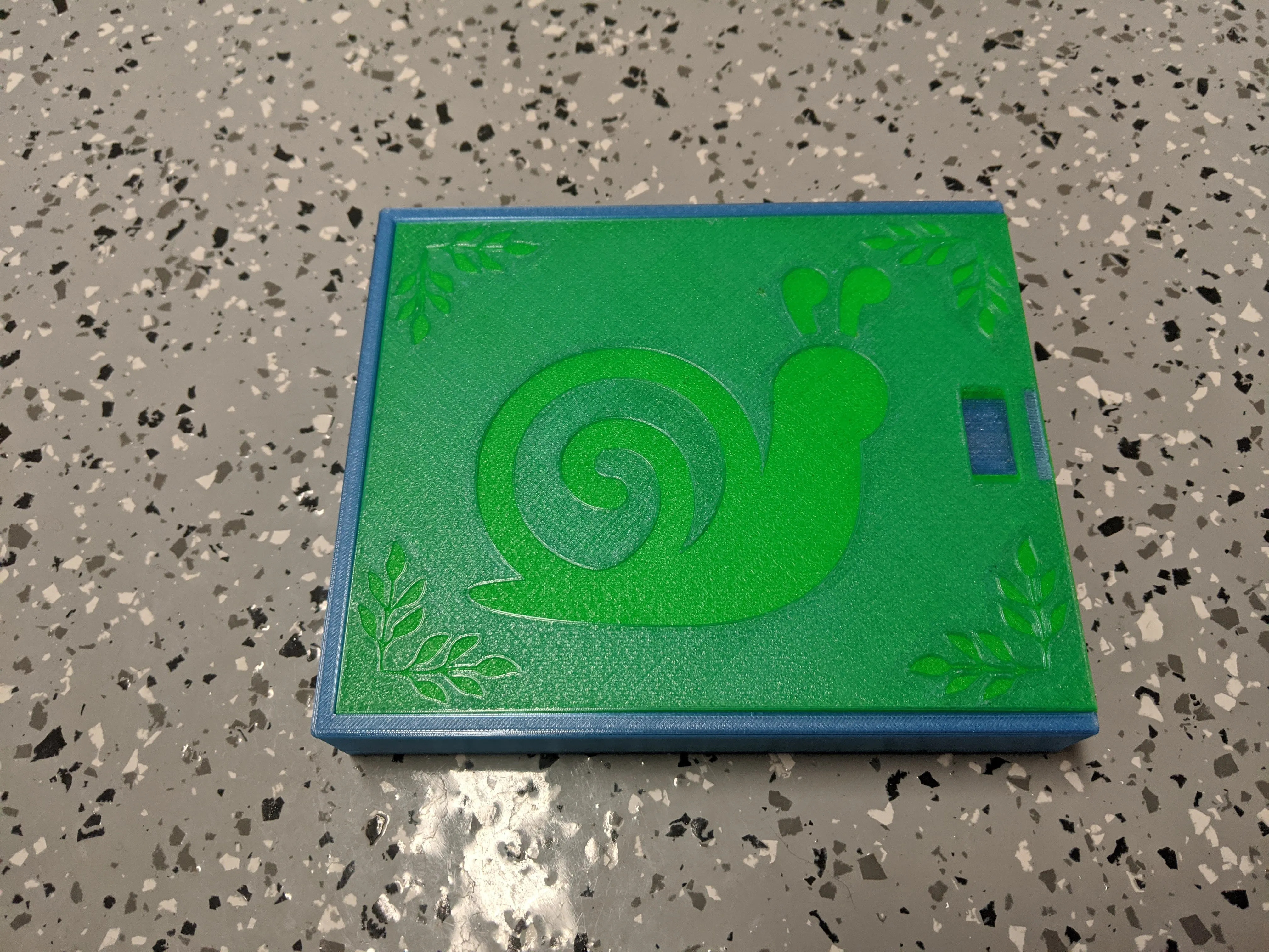 3D printed Notions Box--Snail