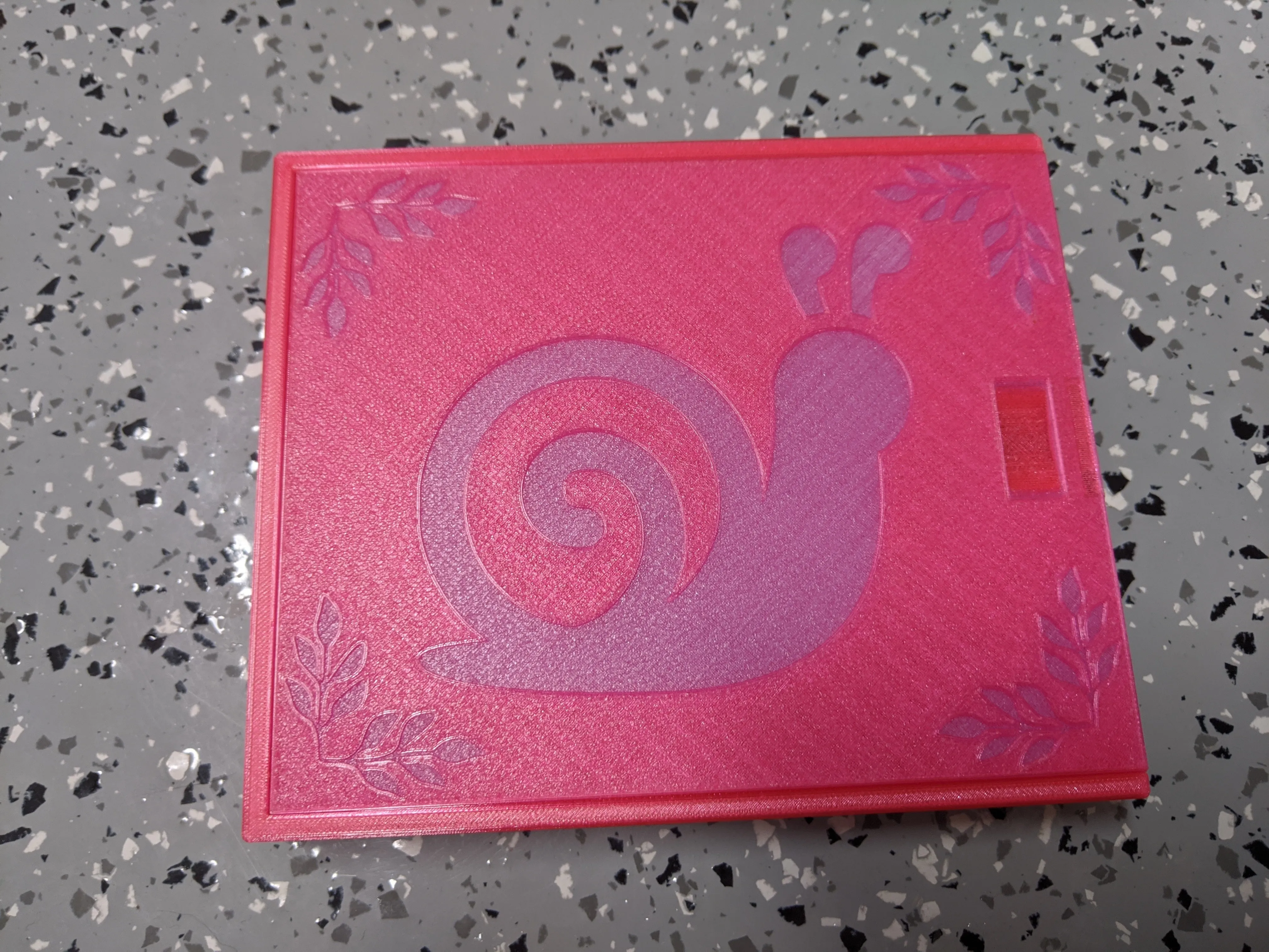 3D printed Notions Box--Snail