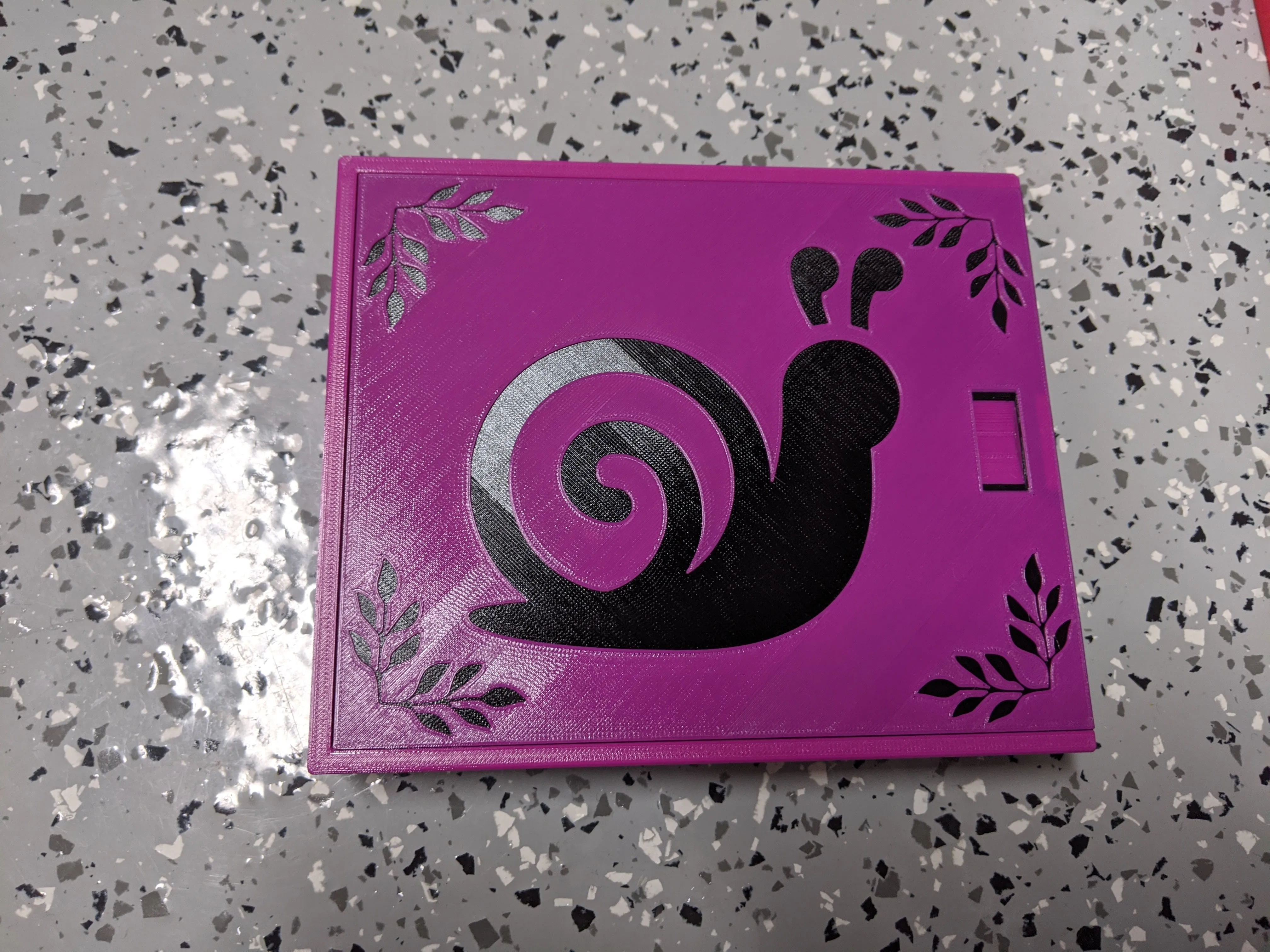 3D printed Notions Box--Snail