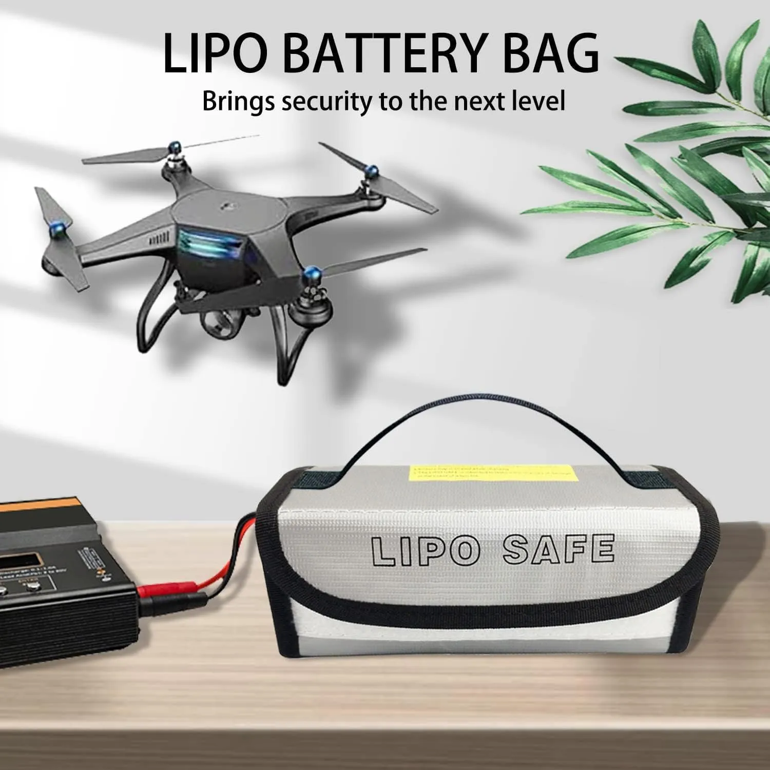 3PCS 185 * 60 * 75mm Lipo Battery Safe Bag Charging Bag for Lipo Battery Pack Storage Charging Transport,Home Travel Fireproof Safe Storage Pouch