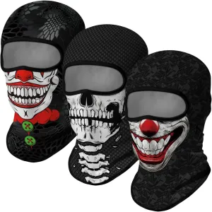 3PCS Balaclava Full Face Mask Ski Scarf Sun UV Protection Motorcycle Cycling Hood Men Women Outdoor Sports Covering
