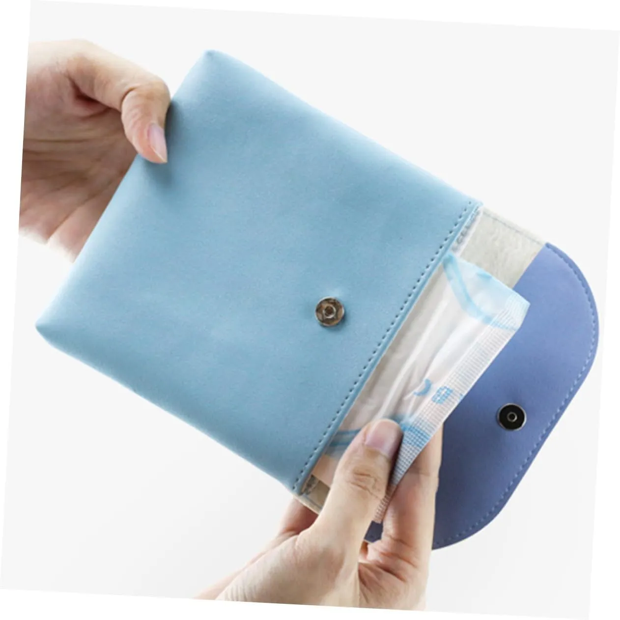 3sets 2pcs Portable Sanitary Napkin Pouch Compact Pu Storage Bag for Lightweight Period Bag for Travel Outdoor Use Attractive Design 2pcs*3