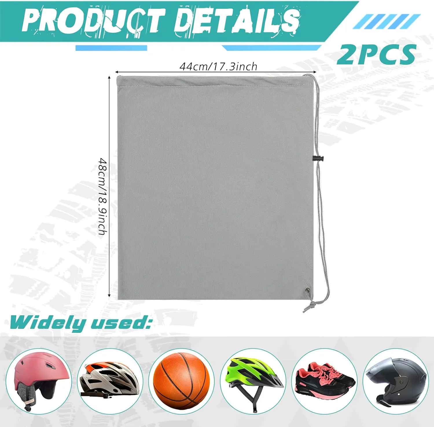 4 Pcs Helmet Bag Welding Motorcycle Hood Bag with Drawstring Locking, Microfiber Large Lightweight for Ski Riding Racing Snowmobile Dirt Bicycle Bike Fire Helmet Storage Accessories (Grey)