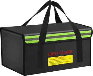 400 * 250 * 250mm Ebike Battery Safe Bag Fireproof Charging Lipo Bag Large Capatity for Lipo Battery Pack Storage Charging Transport, Home Office Travel Fireproof Safe Storage Pouch