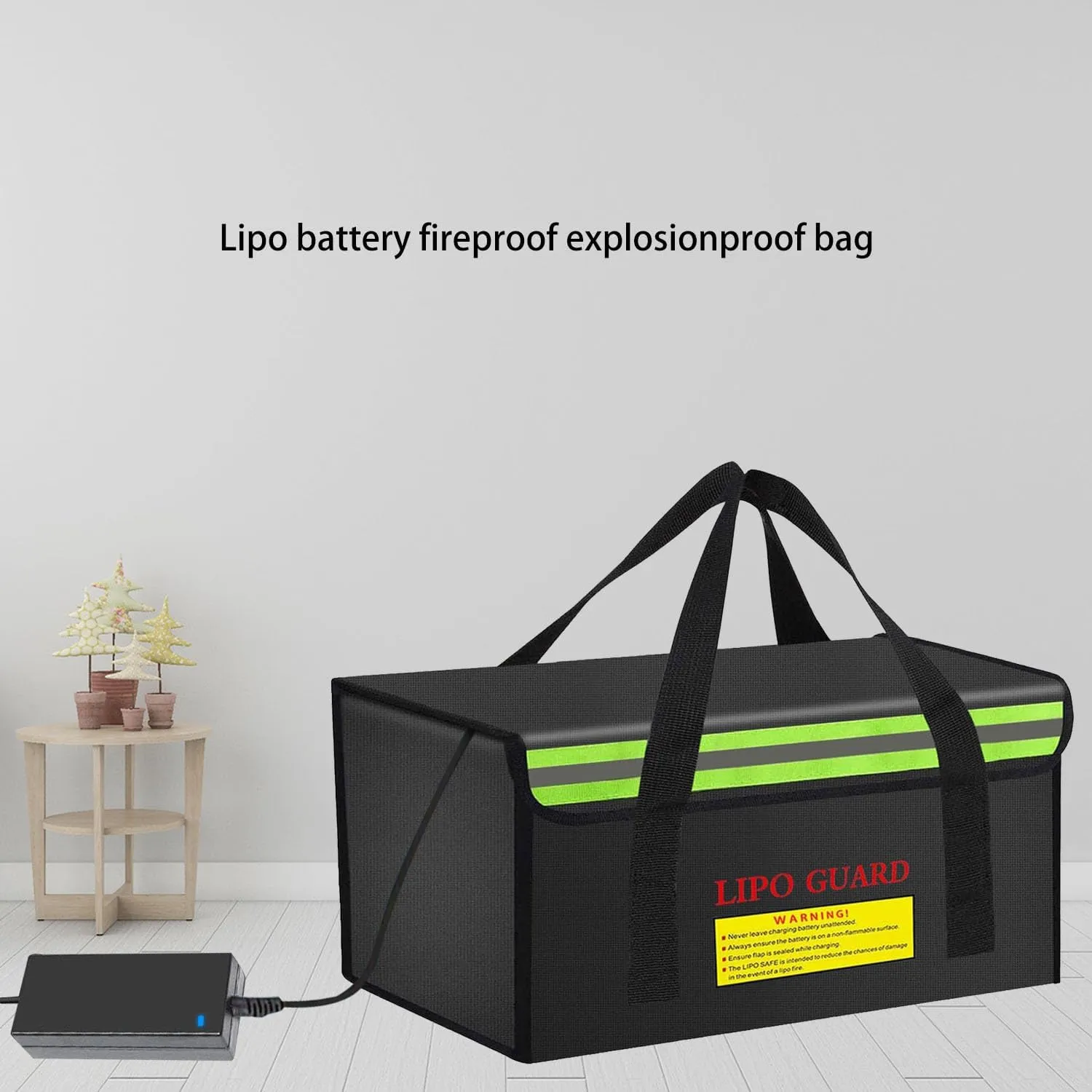 400 * 250 * 250mm Ebike Battery Safe Bag Fireproof Charging Lipo Bag Large Capatity for Lipo Battery Pack Storage Charging Transport, Home Office Travel Fireproof Safe Storage Pouch
