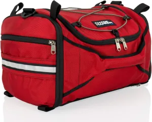4250 Deluxe Hide-Away Tail Trunk - Water-Resistant, Tear-Resistant, Industrial Grade Ballistic Nylon - Universal Fit Bungee Mount System - Red
