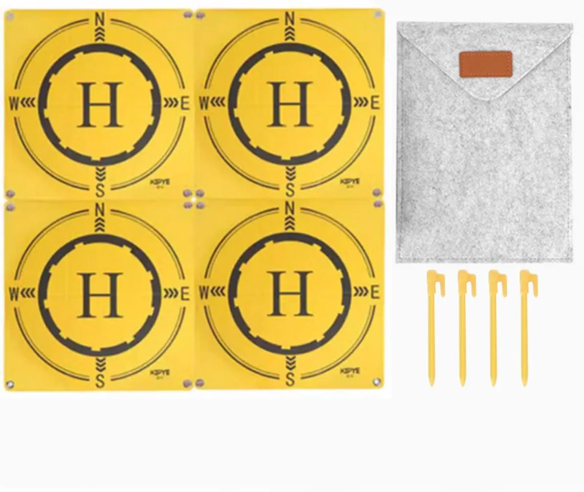 43.3IN Drone Landing Pad, Reversible Foldable Helipad for Under 500-Level RC Helicopters Landing Mat Drones Launch Pad, Splicing Portable Waterproof RC Helipad Toy Gift