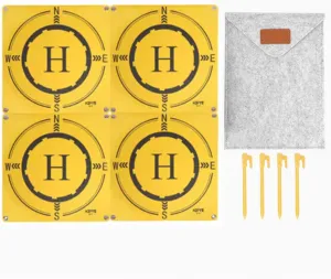 43.3IN Drone Landing Pad, Reversible Foldable Helipad for Under 500-Level RC Helicopters Landing Mat Drones Launch Pad, Splicing Portable Waterproof RC Helipad Toy Gift
