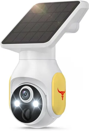 4G LTE Cellular 1080p Security Camera with Solar Panel, SIM Card Included, AI Motion Detection, Pan & Tilt, 2-Way Talk, Night Vision, No WiFi Required – Works with Verizon, AT&T, T-Mobile