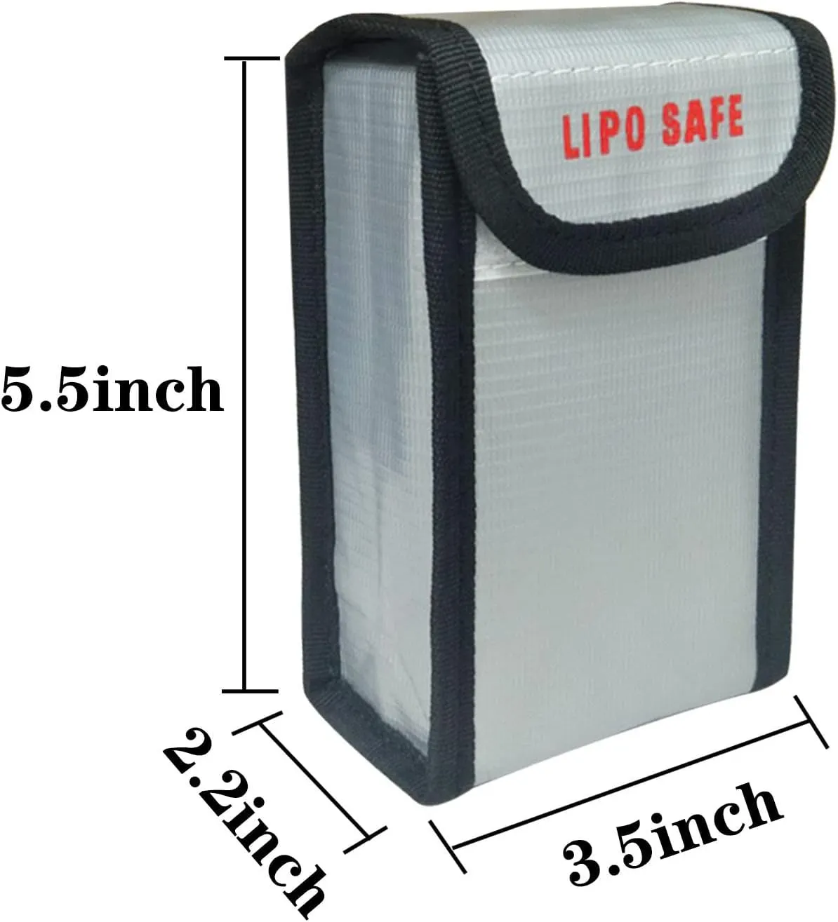 4PCS 90 * 55 * 140mm Lipo Battery Safe Bag Fireproof Charging Bag for RC Lipo Battery Pack Storage Charging Transport, Home Office Travel Lipo Safe Storage Pouch